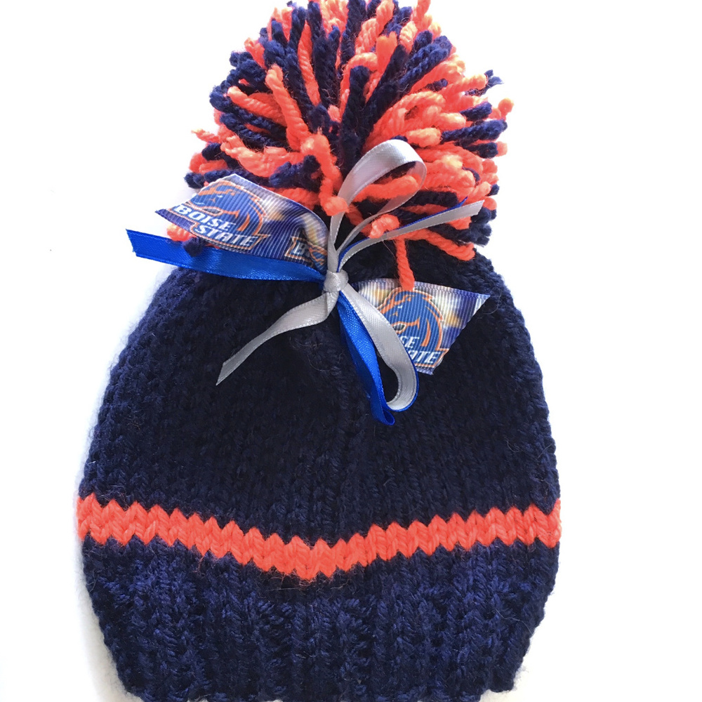 Boise State University BRONCOS Handmade Baby Hat *NEW* - Picture 1 of 1
